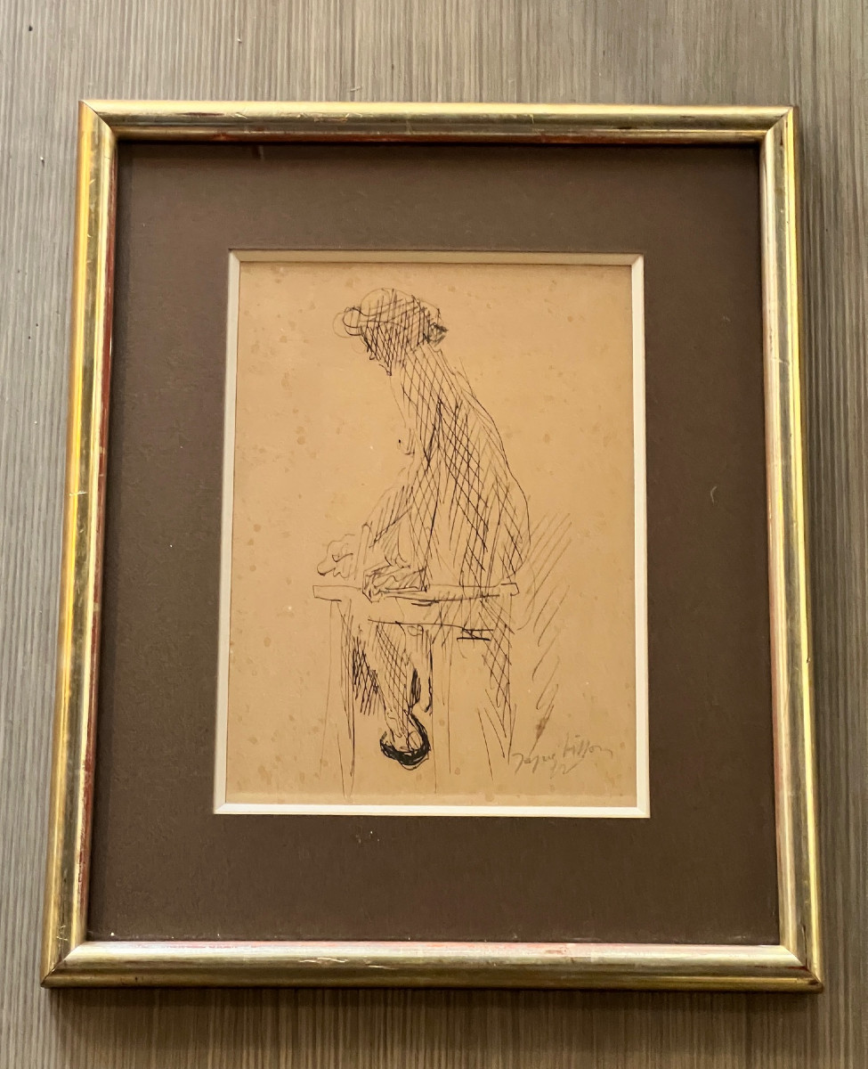 Jacques Villon, dessin à l'encre-photo-2
