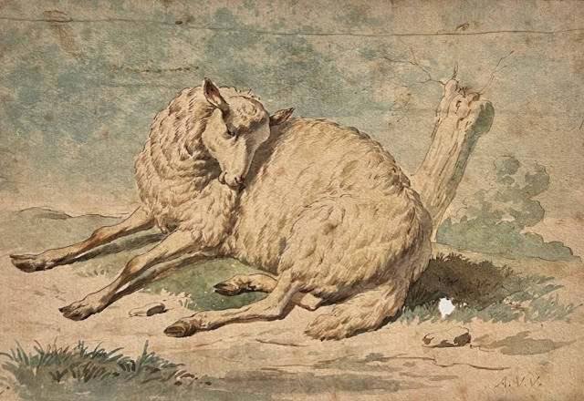 Late 18th Century French School, The Sheep