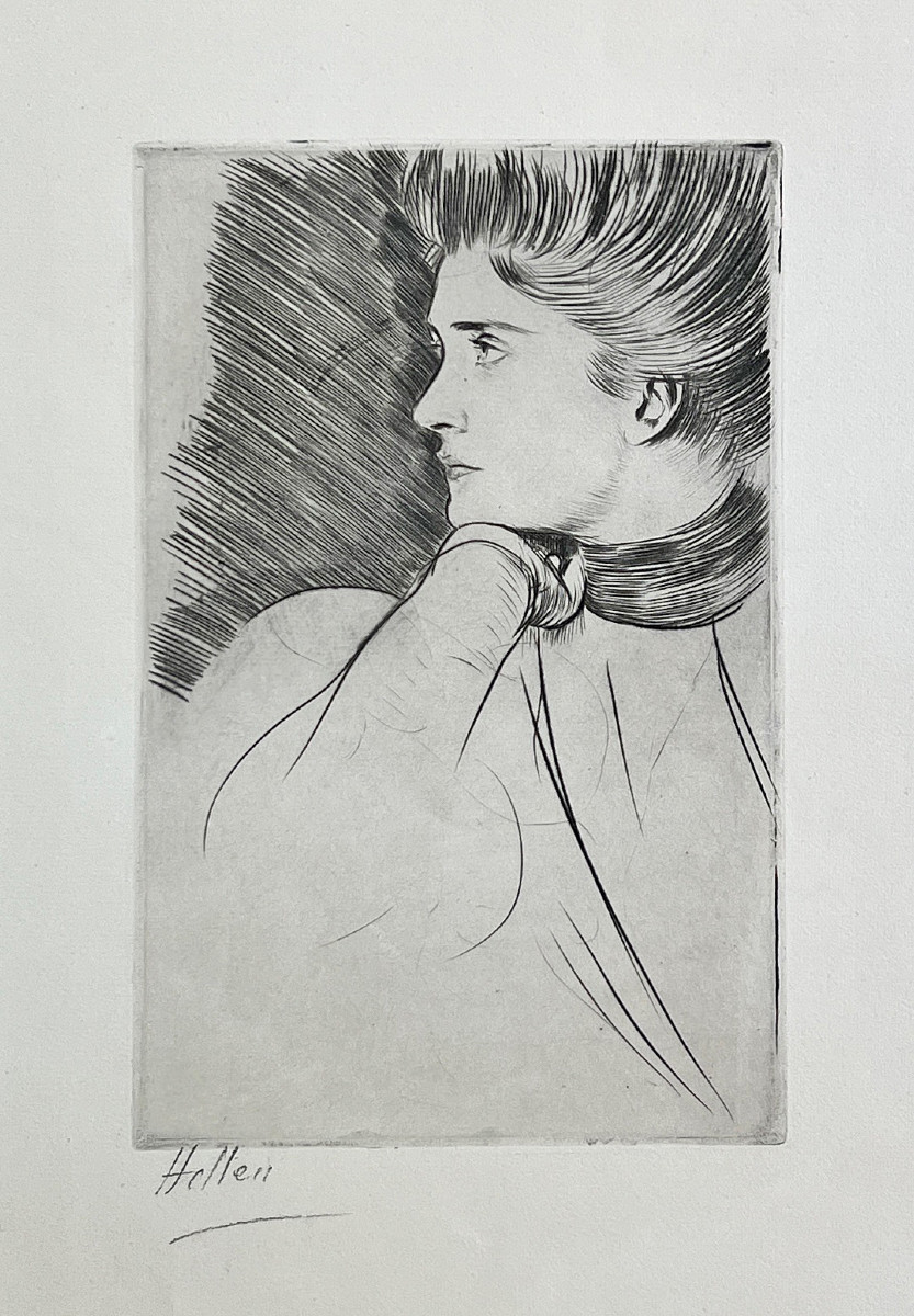 Paul César Helleu, femme de profil