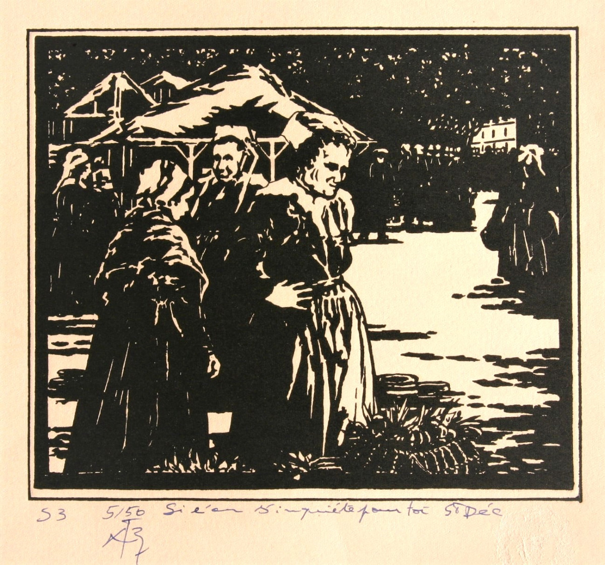 Bretagne, scènes de marché, 2 bois gravés-photo-2