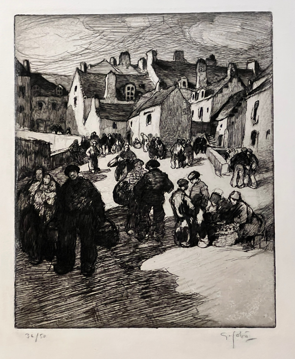 Market In Douarnenez, Brittany, Georges Gobo