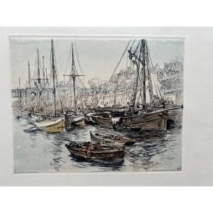 Henry Cheffer, le port de Douarnenez, Bretagne