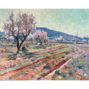 Provence, amandiers, par Louis Agricol Montagné, 1910