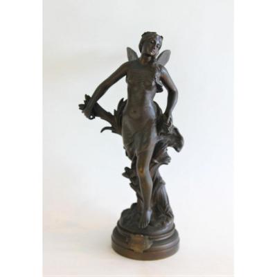 Ondine, Bronze By Adrien Etienne Gaudez, XIXth Century