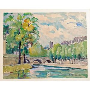 Jeanne-Marie BARBEY, le pont Louis-Philippe, Paris, 1930