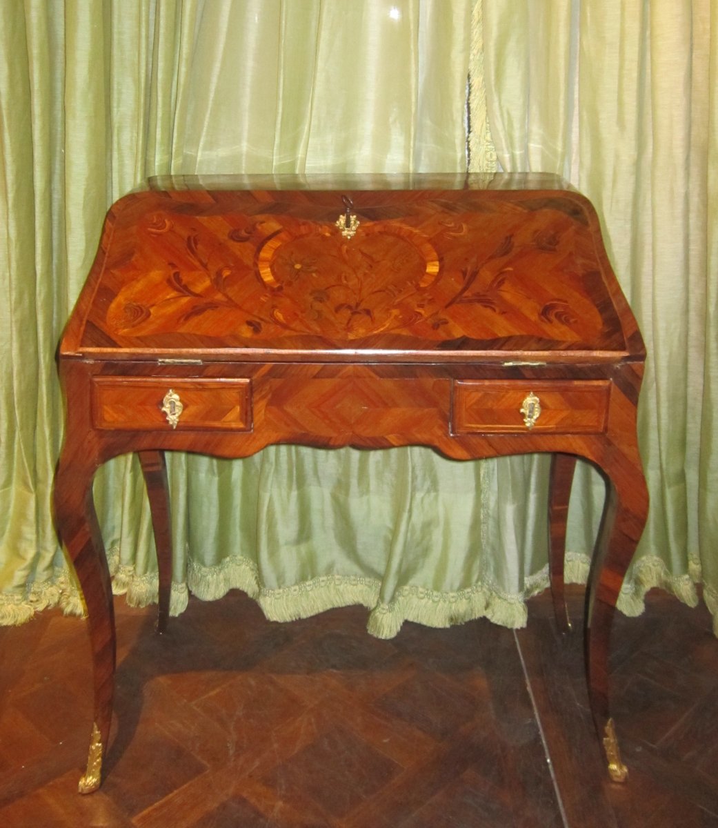 Louis XV Slope Desk Stamped Am Criard-photo-2