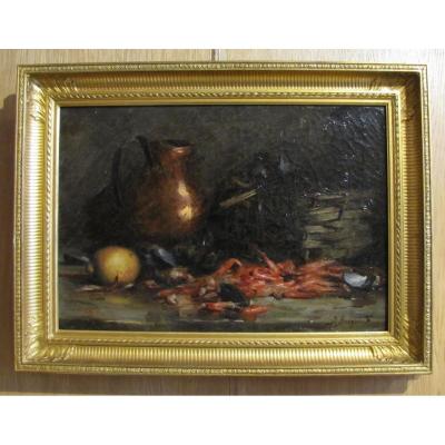 Still Life Signed Denis Bergeret 1844/1910