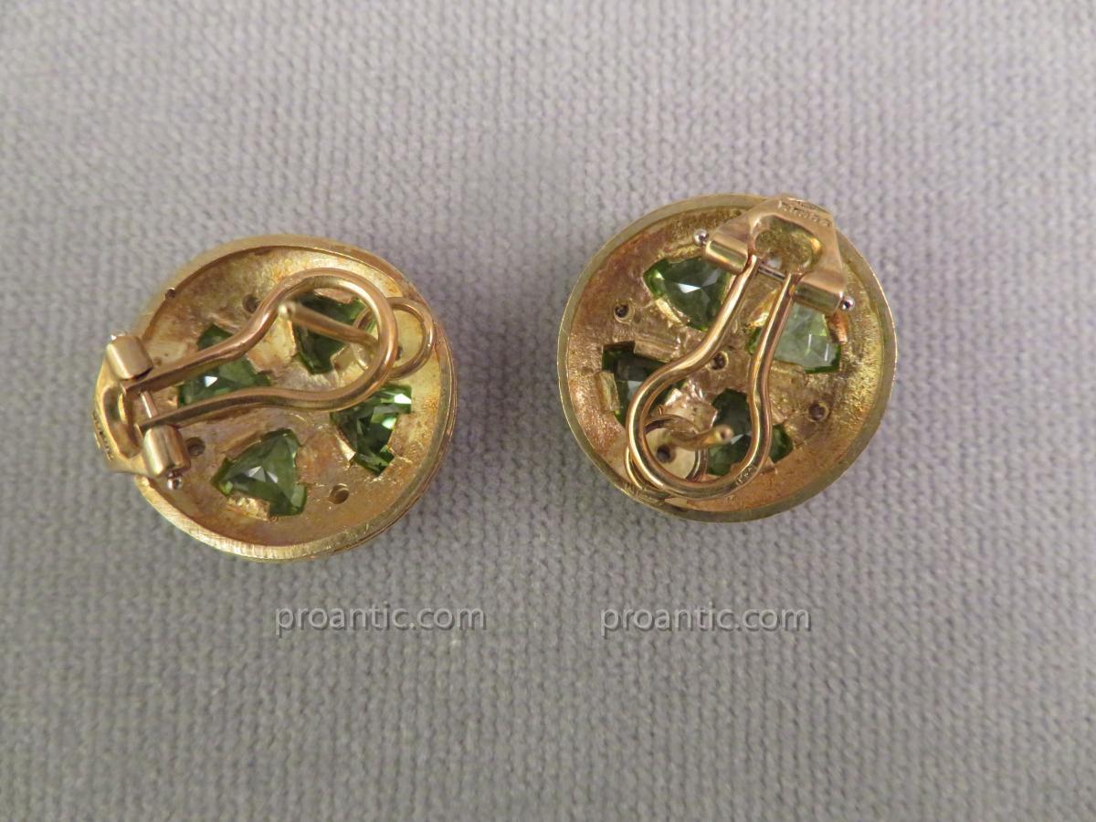 Peridot Ear Clips-photo-3