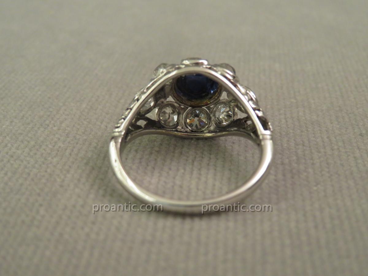 Sapphire Cabochon And Diamonds Ring-photo-3