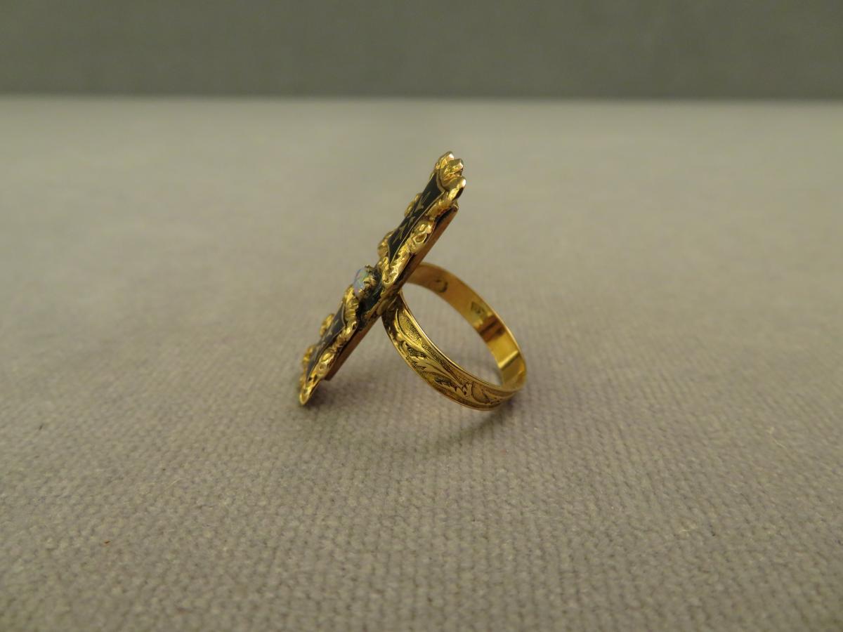 Gold Ring Email And Opal-photo-4