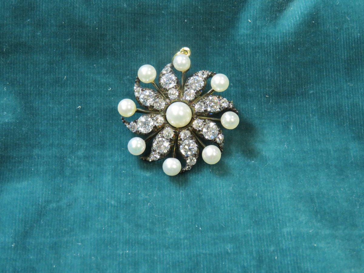 Broche Pendentif Pierres - Très Bon état, Bijou Fantaisie Occasion