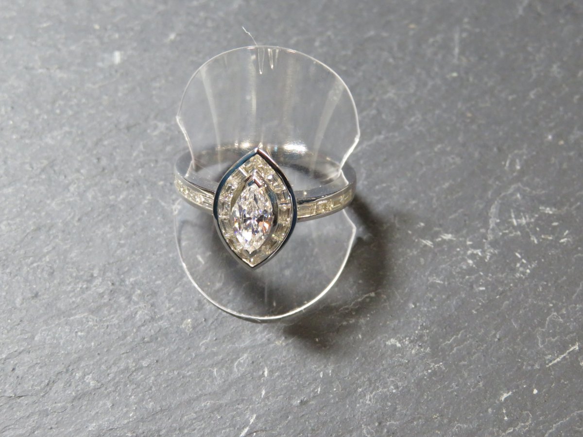 Bague Diamant Navette