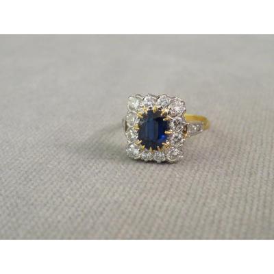 Sapphire And Diamonds Ring