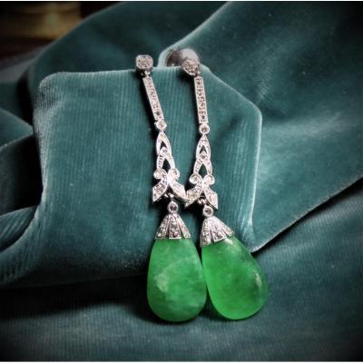 Boucles d'Oreilles Jade