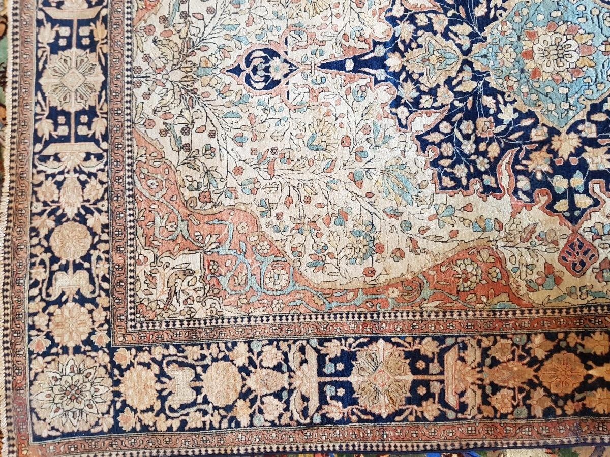 Tapis Kashan Mortachem,  Perse, Qui Date De Fin La Du 19eme Siècle.-photo-2