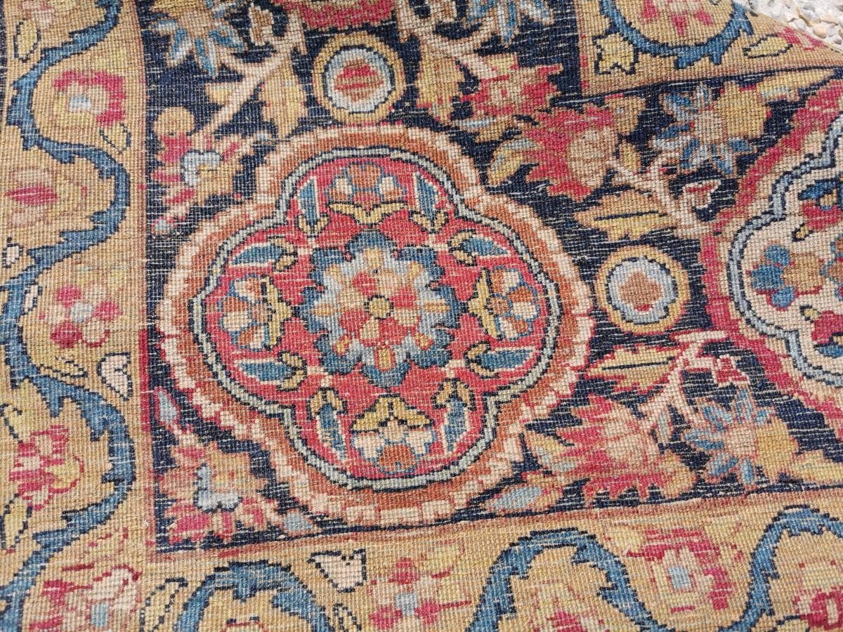 Tapis Kashan Dabir, Fait Main En Laine Kork, Iran Vers 1920.-photo-7