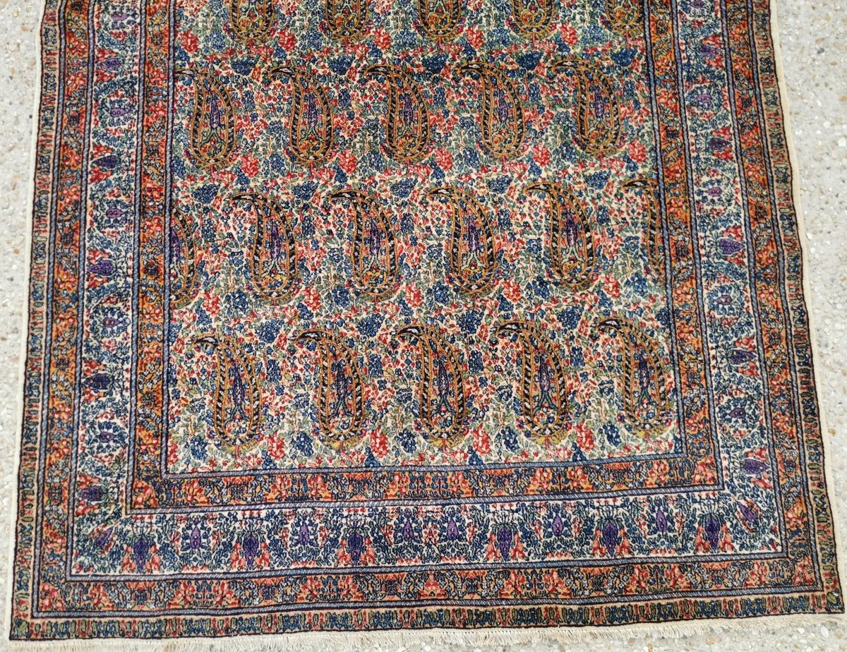 Large Kerman Carpet In Wool, Iran, Dating From The 19th Century.-photo-7