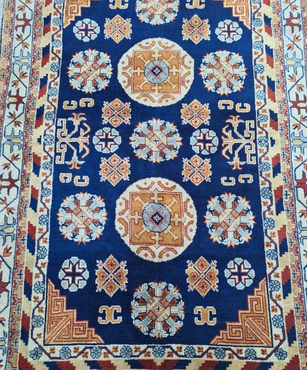 Samarcande Carpet Made In Wool, Russia, Year 1970.-photo-1