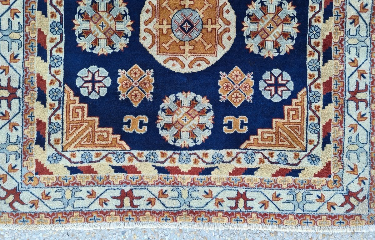 Samarcande Carpet Made In Wool, Russia, Year 1970.-photo-3