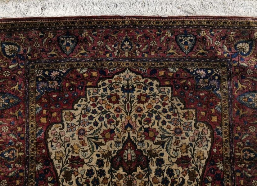 Large Kirman Carpet Made In Silk, Iran, 19th Century.-photo-6