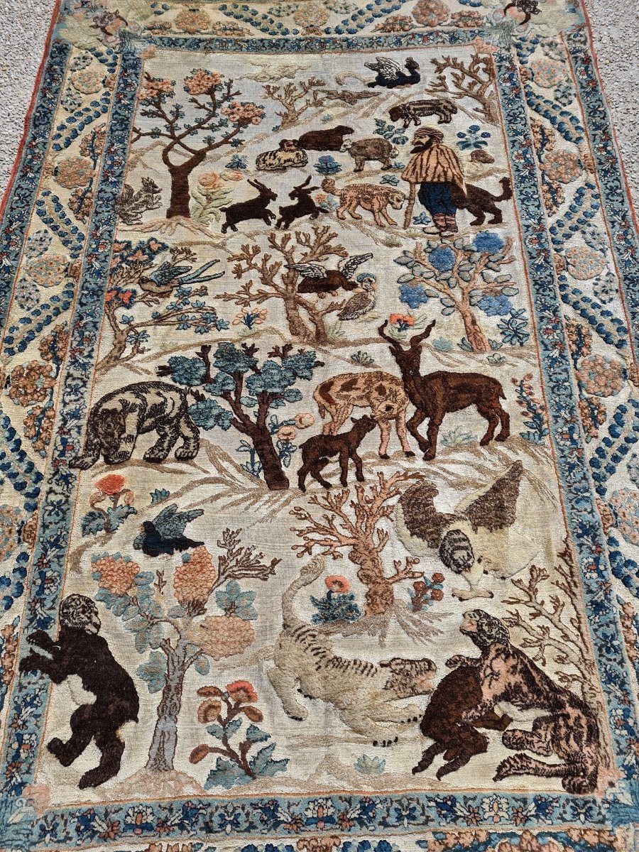 Tabriz Soof Carpet Made In Silk, 1 Only Copy, Iran, Year 1920.-photo-7
