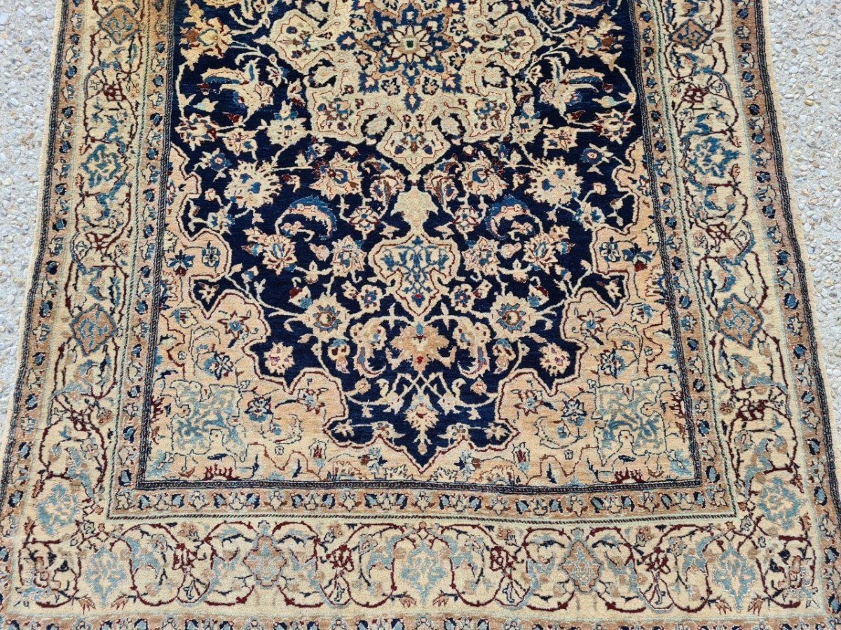 Dwarf Habibian Carpet Made In Wool And Silk, Iran, Year 1960.-photo-4