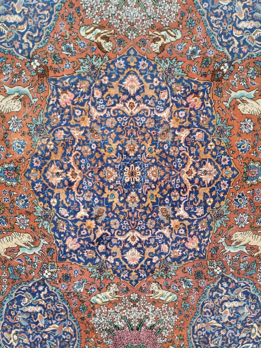 Beautiful Meched Carpet Made In Wool, Iran, Year 1930.-photo-1