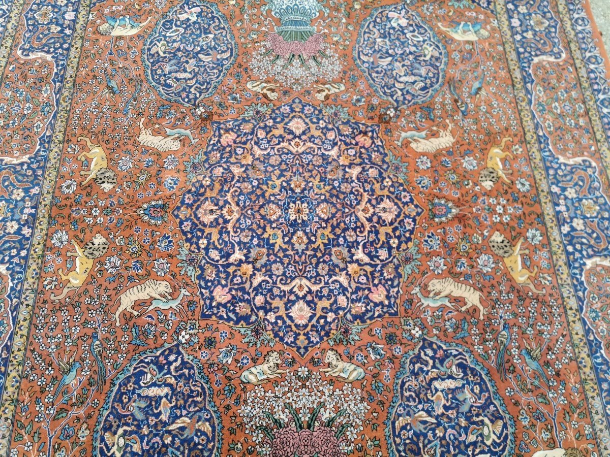 Beautiful Meched Carpet Made In Wool, Iran, Year 1930.-photo-7