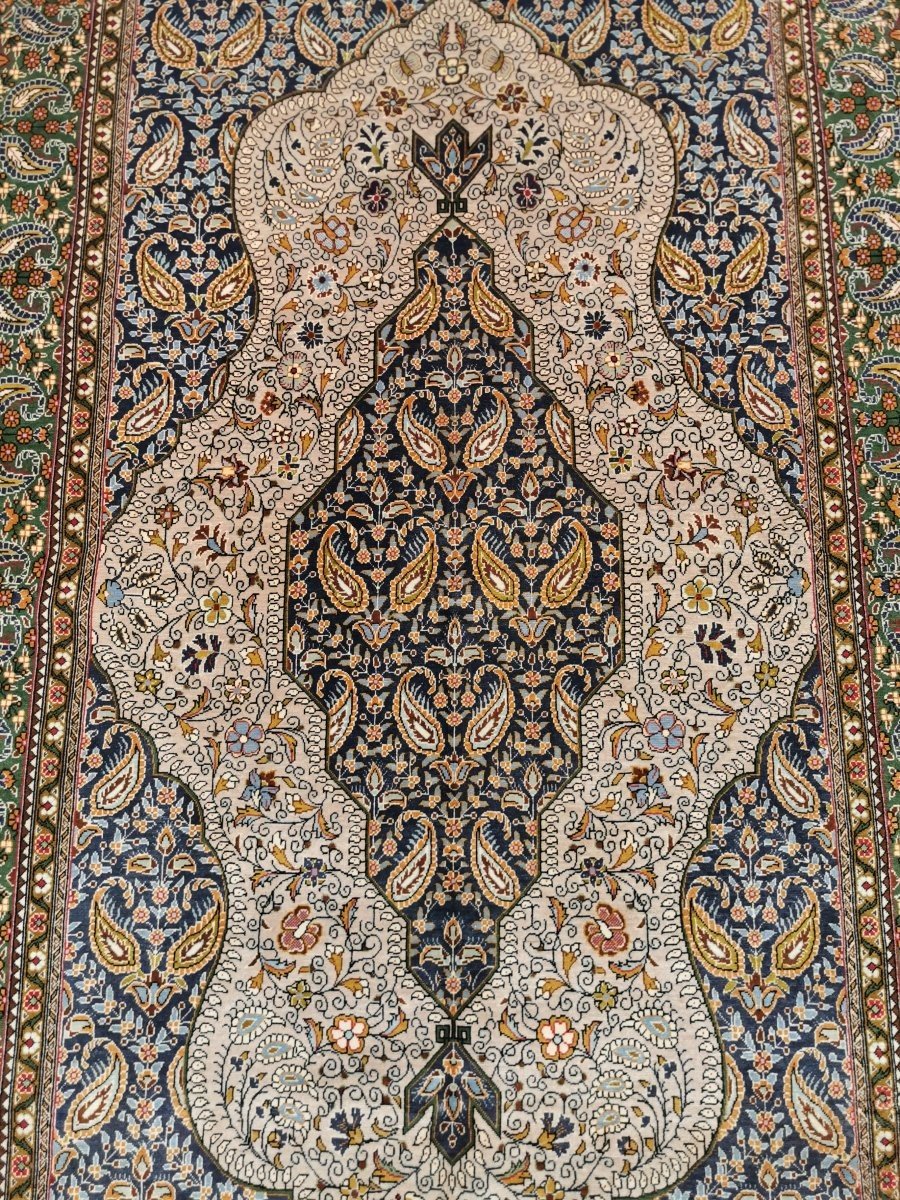 Tapis Kashan Dabir, Epoque Dynastie Pahlavi, Année 1920.-photo-6