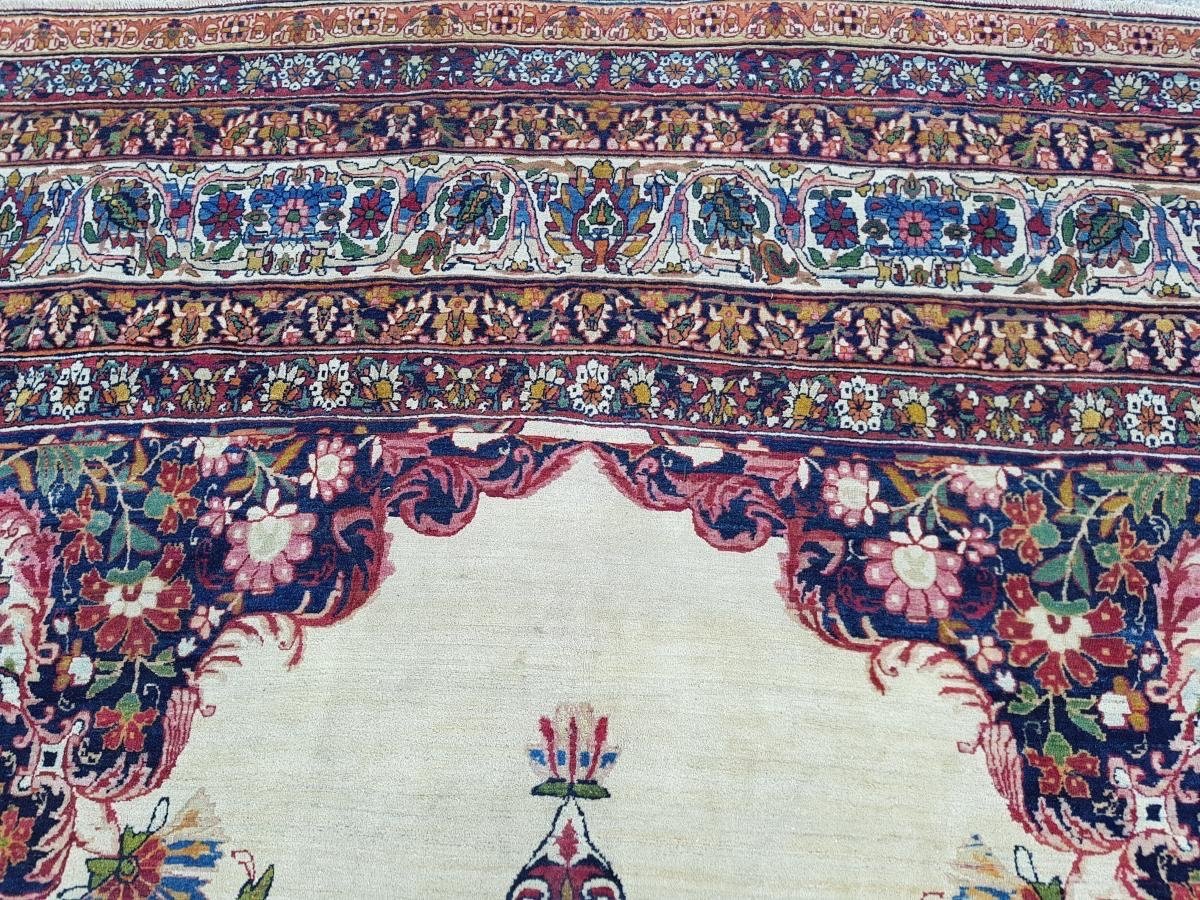 Majestic Kirman Laver Carpet In Wool, Persia, Circa 1870.-photo-1