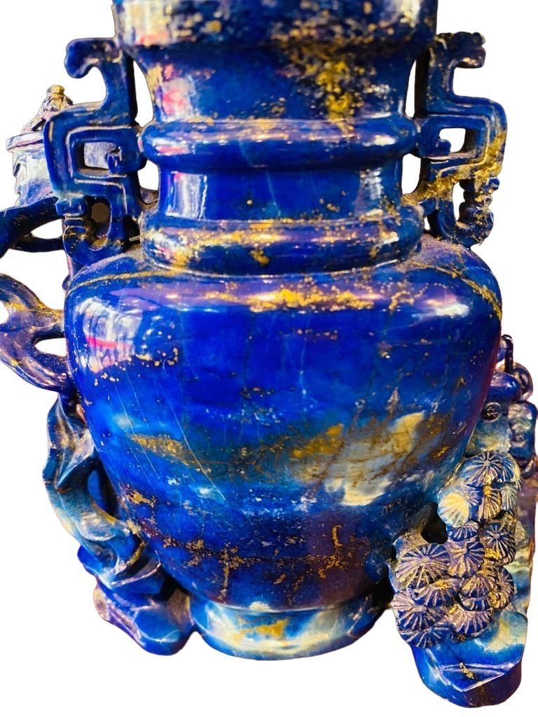  Brûle-parfum Fait En Lapis-lazuli De L’empereur, Art d'Asie-photo-1