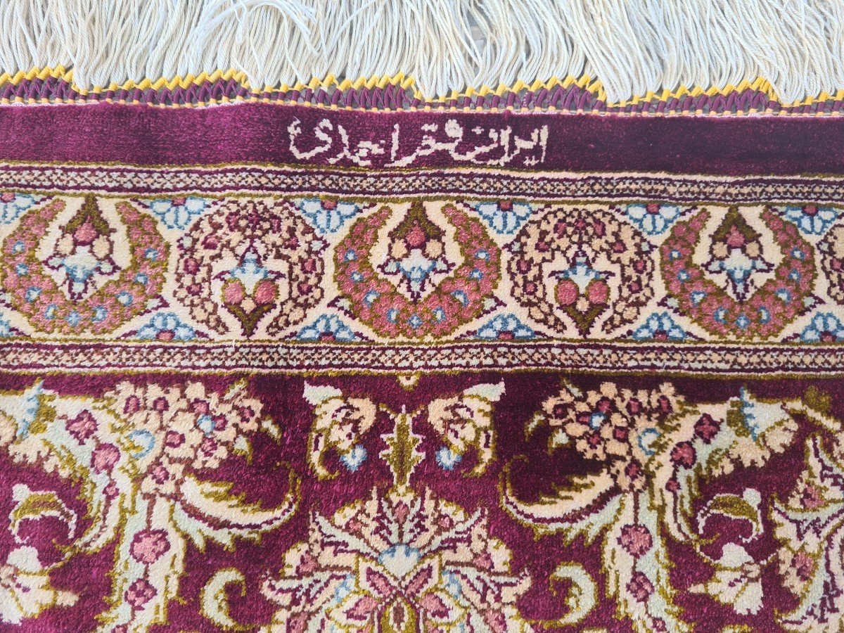 tapis Ghoum En Soie Signé Nahmani, Vers 1970-photo-5