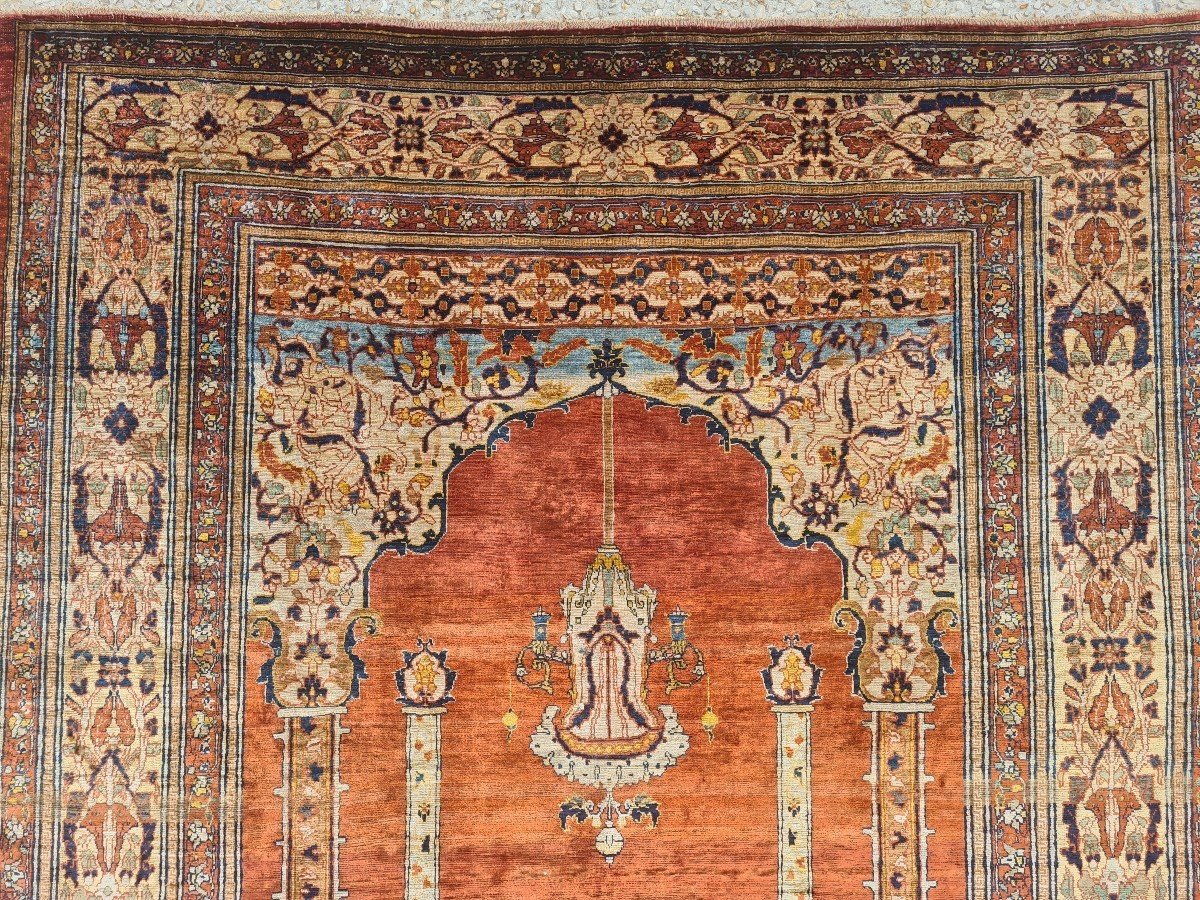 Tapis Tabriz En Soie, Haji Jalili, Iran, Vers 1870-photo-5