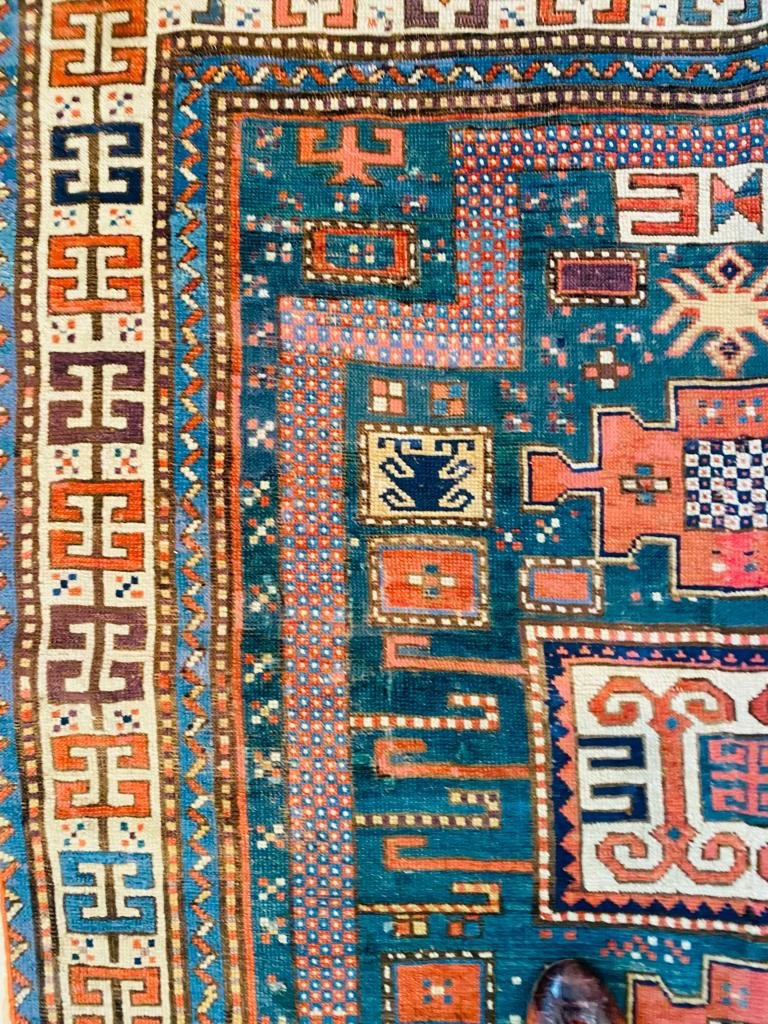 Extremely Rare Karatchoff Carpet In Wool, From The 19th Century-photo-2