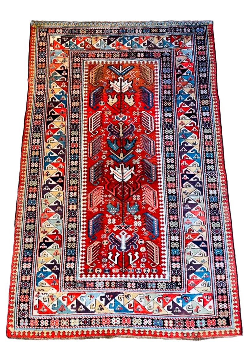 Tapis Chirvan Kouba Caucase En Laine, 19éme Siècle 