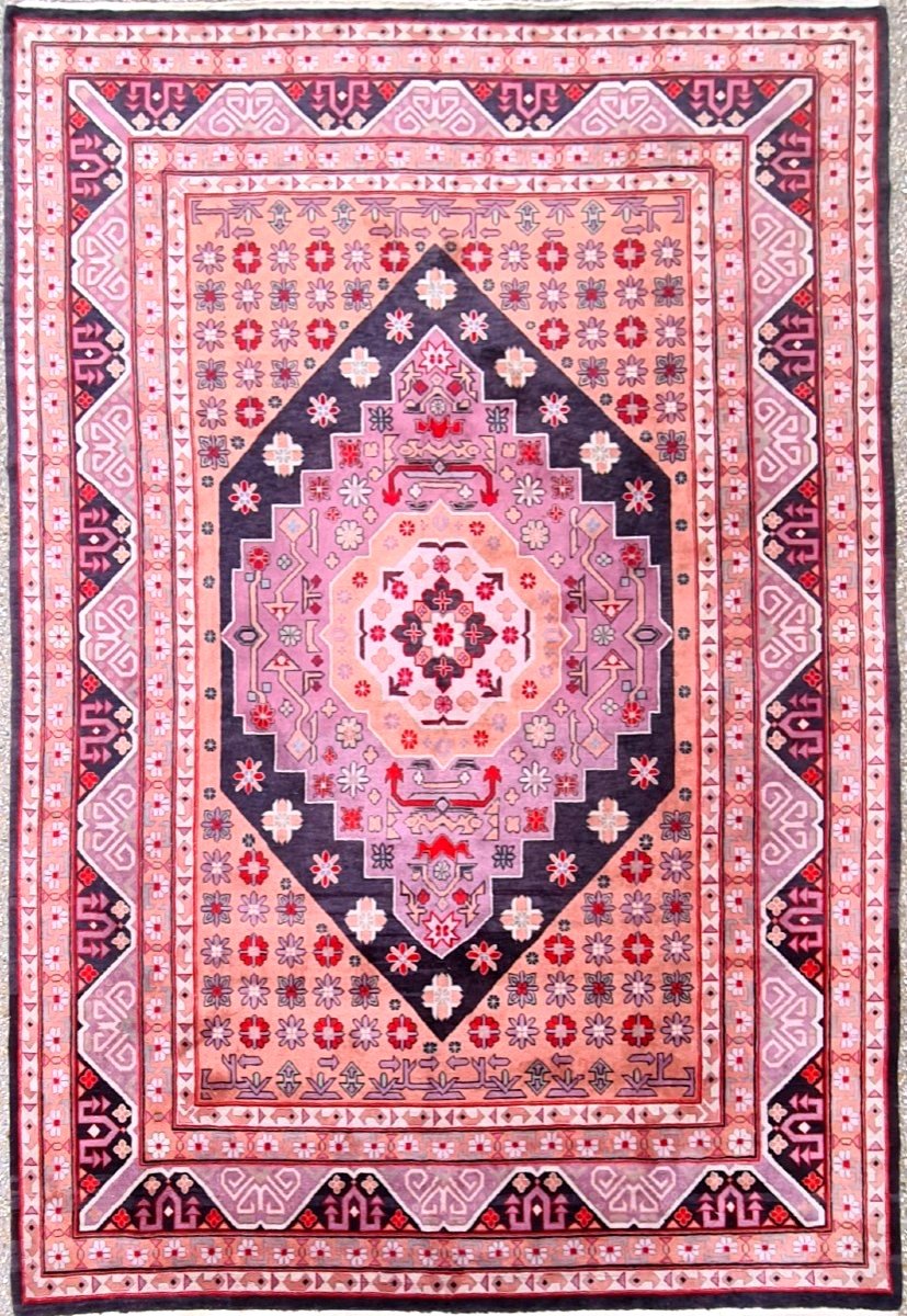 Tapis Samarcande En Laine, Chine- Russie,  Année 1950