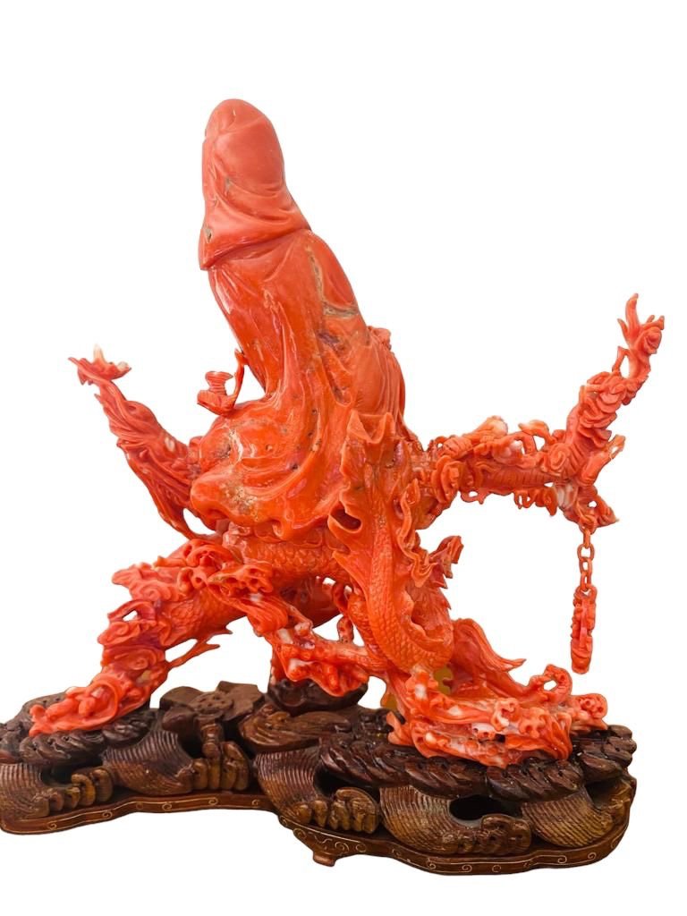 Important Red Coral, Asian Art, Year 1920.-photo-6