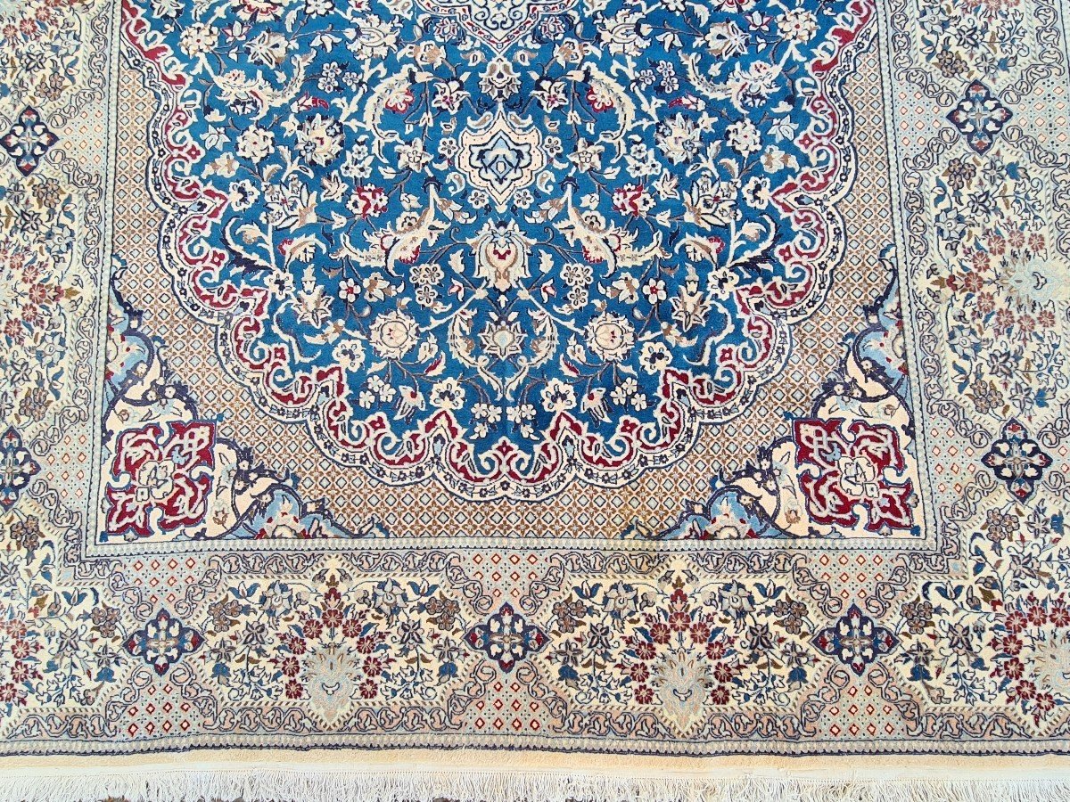 Tapis Naïn  En Laine Et Soie, Iran, époque Du Shah -photo-2
