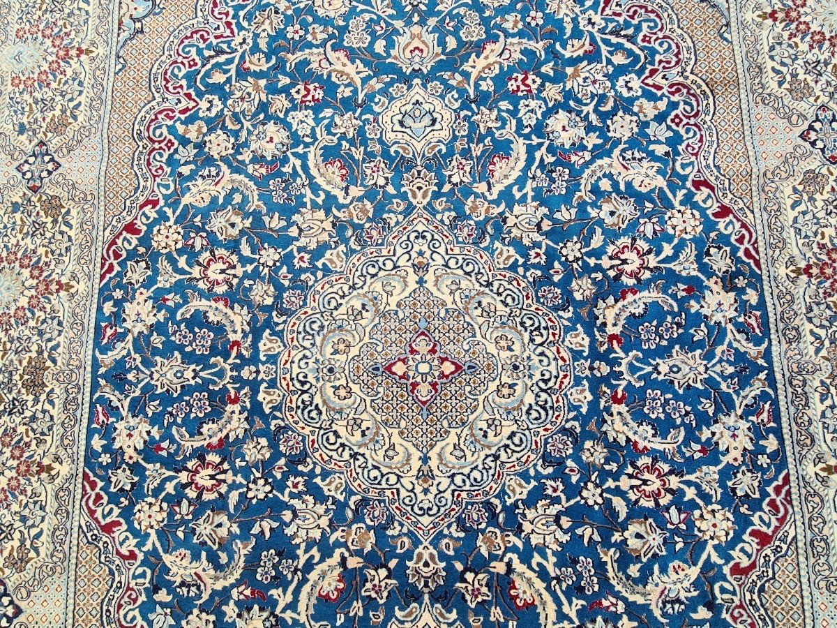 Tapis Naïn  En Laine Et Soie, Iran, époque Du Shah -photo-6