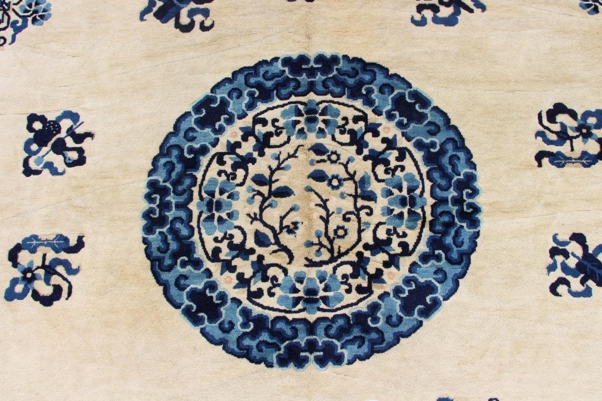 Large Chinese Rug Made In Wool, Antique From The 20th Century.-photo-3