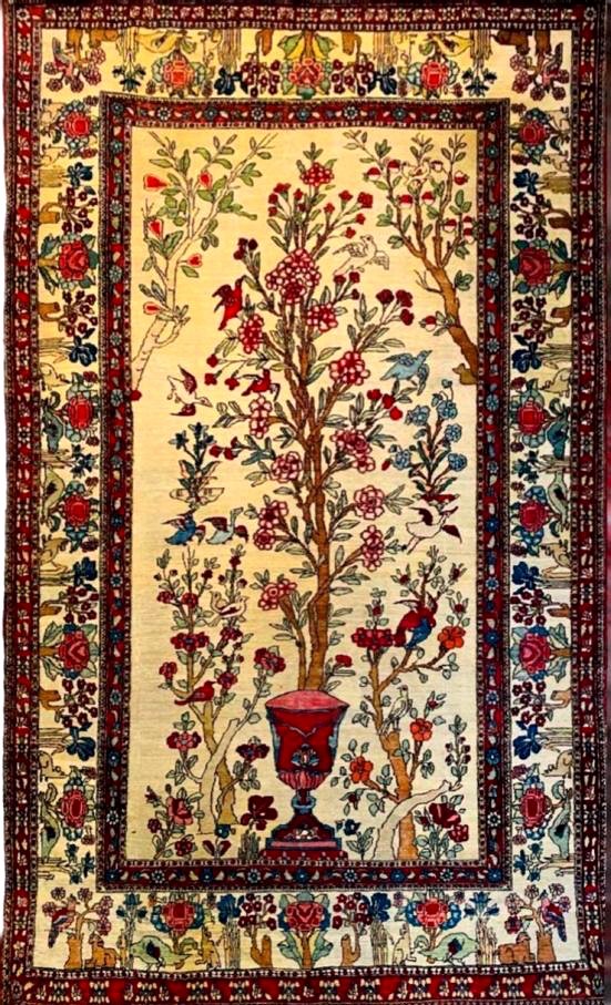Teheran Wool Carpet, Persia, Late 19th Century