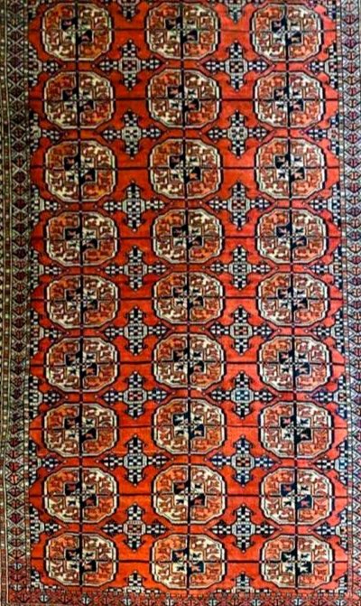 Tapis Tekke Boukhara, Turkmen, Fin 19éme Siècle-photo-1