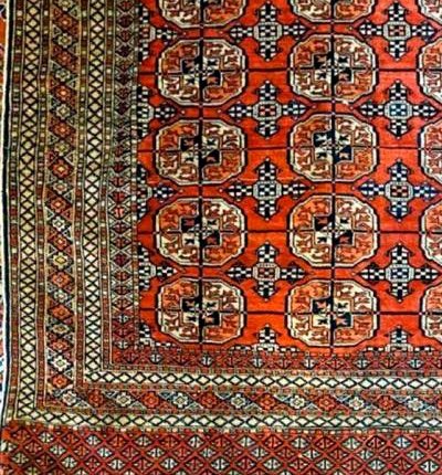 Tapis Tekke Boukhara, Turkmen, Fin 19éme Siècle-photo-3