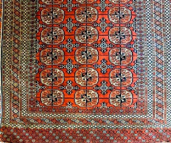 Tapis Tekke Boukhara, Turkmen, Fin 19éme Siècle-photo-4