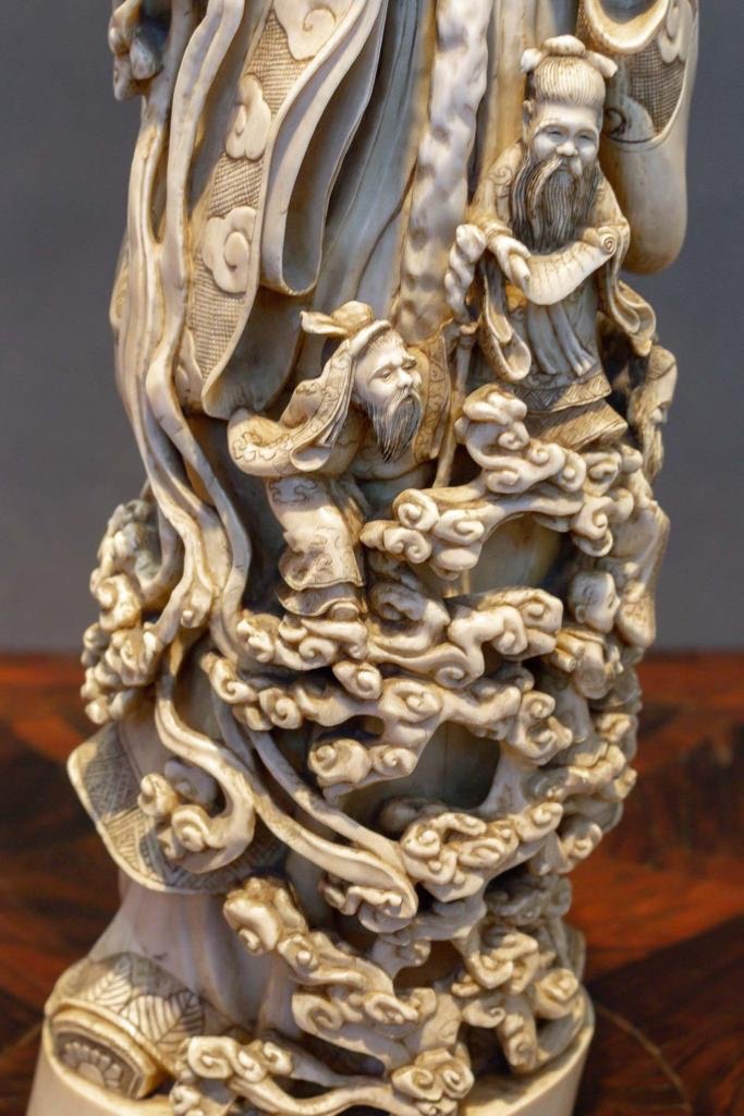 Okimono In Ivory, 19th Century.-photo-3