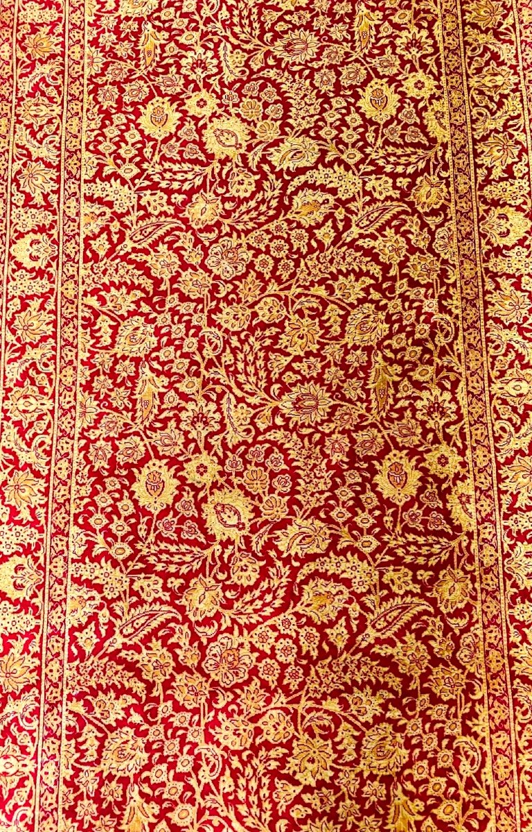 Important Tapis Ghoum En Soie, Iran, Signé.-photo-4