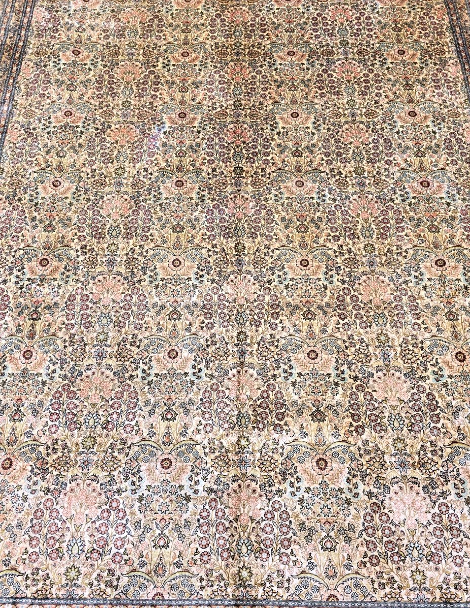Ghoum Silk Carpet, Iran, Shah Period, Circa 1960. -photo-3