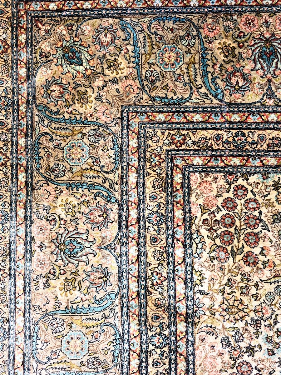 Ghoum Silk Carpet, Iran, Shah Period, Circa 1960. -photo-1