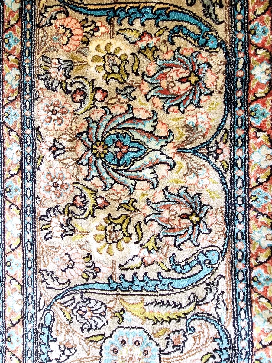 Ghoum Silk Carpet, Iran, Shah Period, Circa 1960. -photo-2