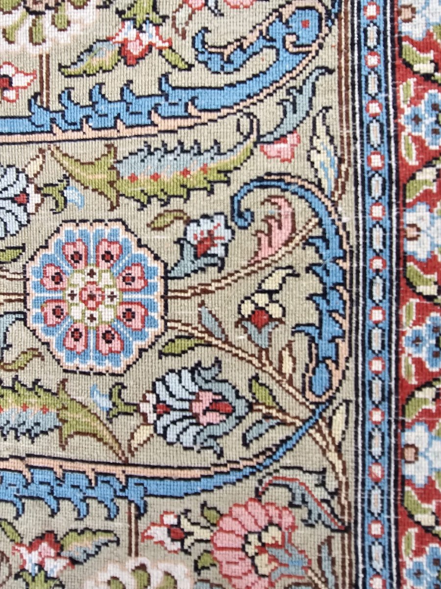 Ghoum Silk Carpet, Iran, Shah Period, Circa 1960. -photo-4